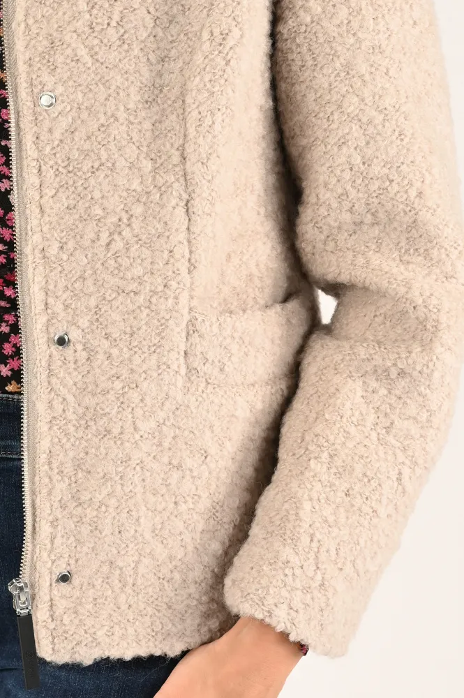 GIACOMO WOLLEN JAS BEIGE  