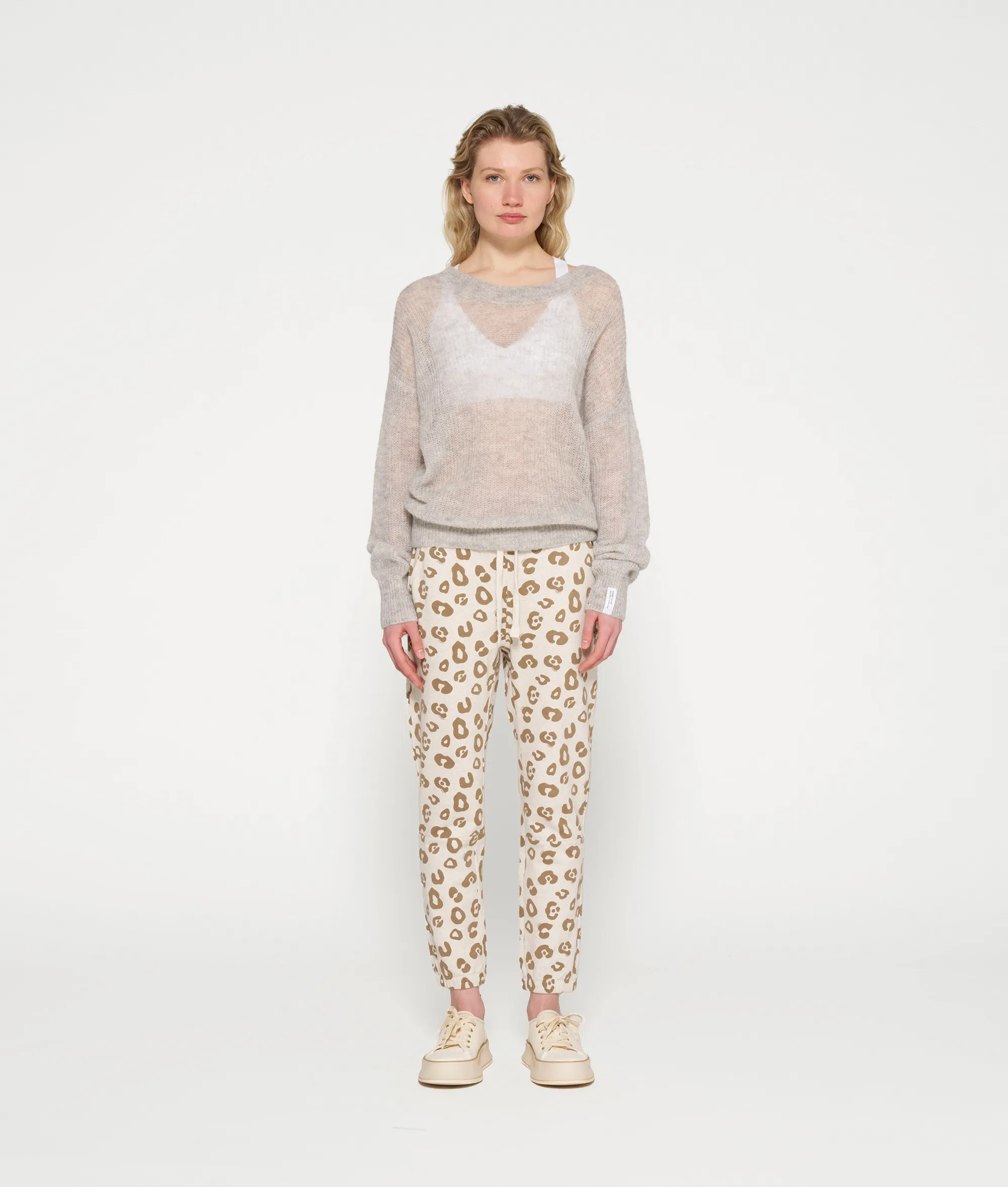 10 DAYS CROPPED JOGGER LEOPARD SOFT WHITE MELEE 200064203