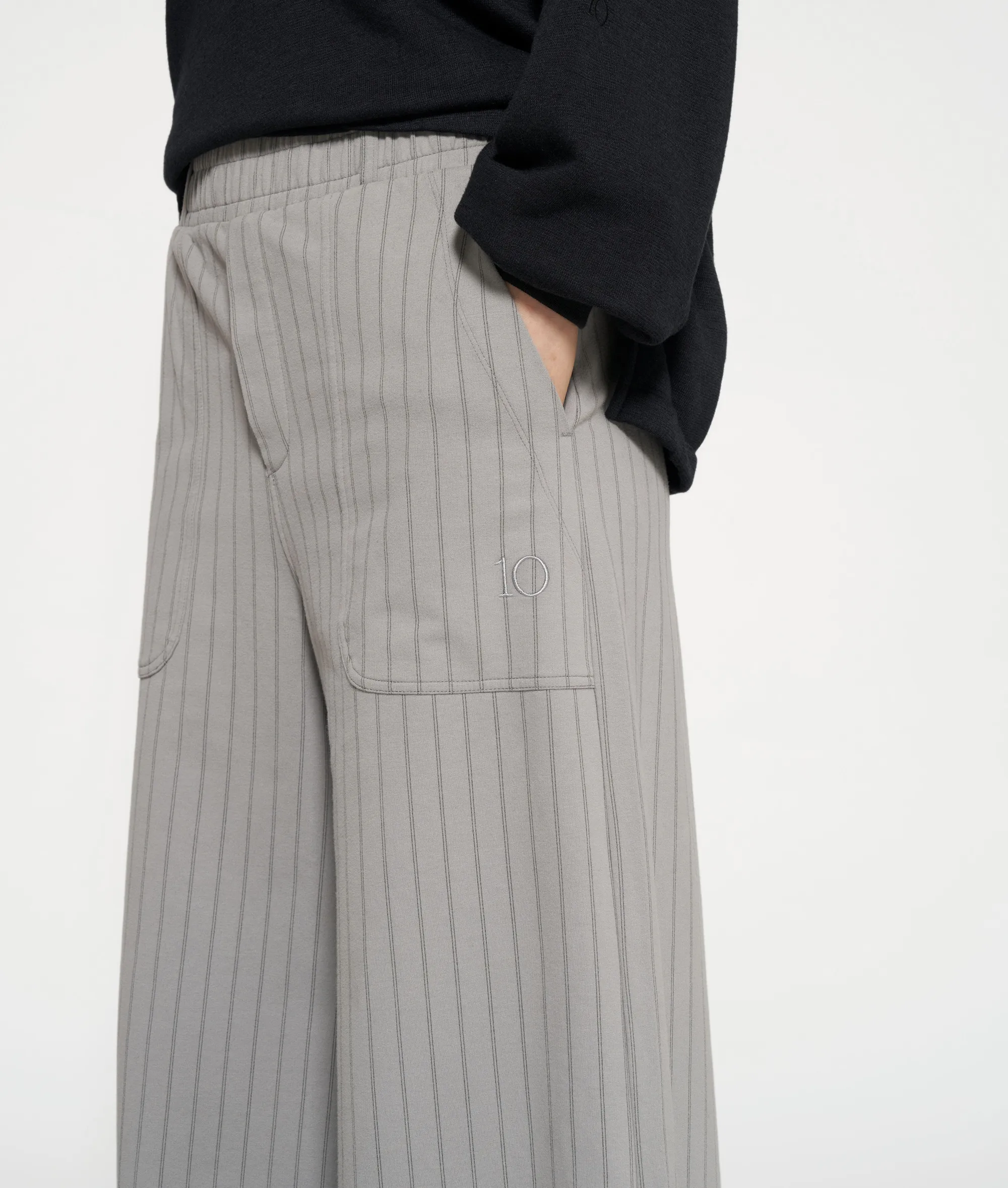 10 DAYS WIDE JOGGER PINSTRIPE GRAPHITE 200384203