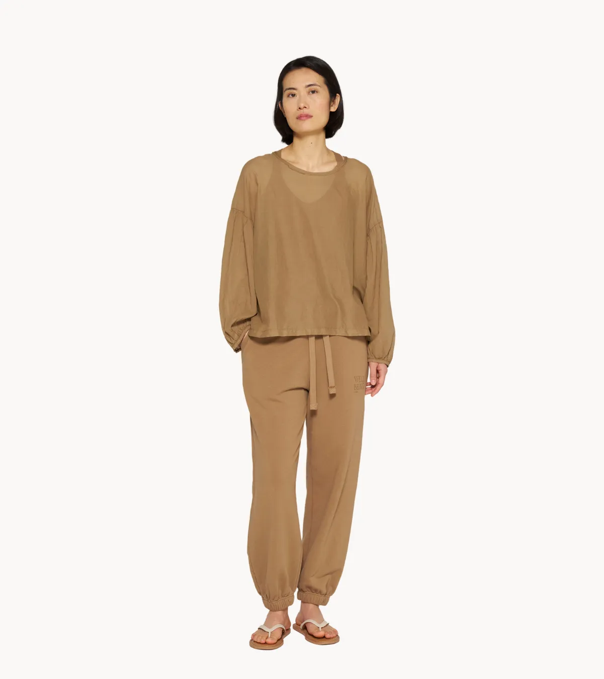 10DAYS Broek Bar jogger fleece cedar brown