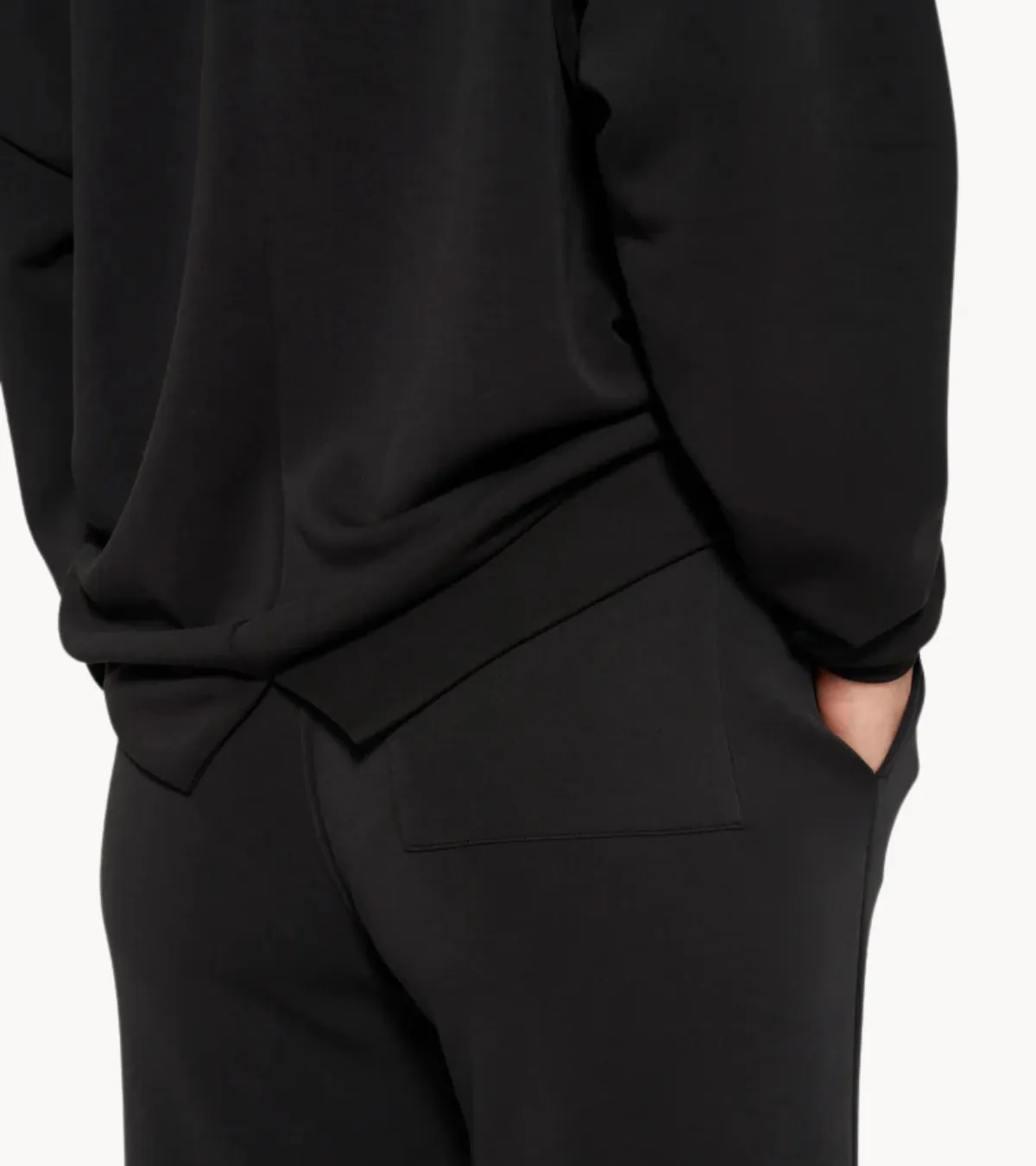 10DAYS Broek flared jogger scuba Black