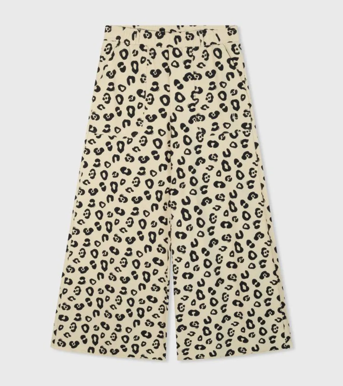 10DAYS Broek wide jogger leopard oyster