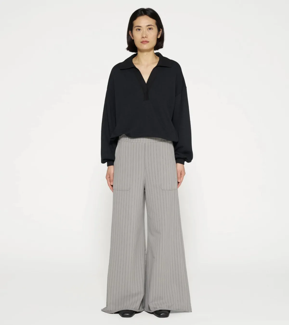 10DAYS Broek wide jogger pinstripe pinstripe