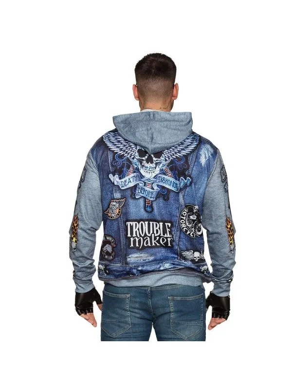 3D shirt biker heren