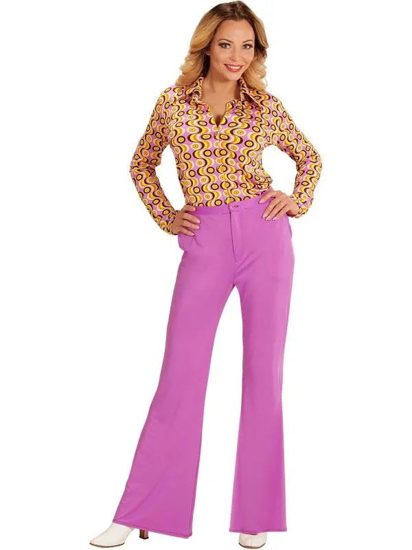 70s broek dames paars