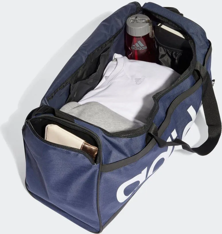 Adidas Perfor ce sporttas Lineair Duffel M 39L blauw zwart wit Logo