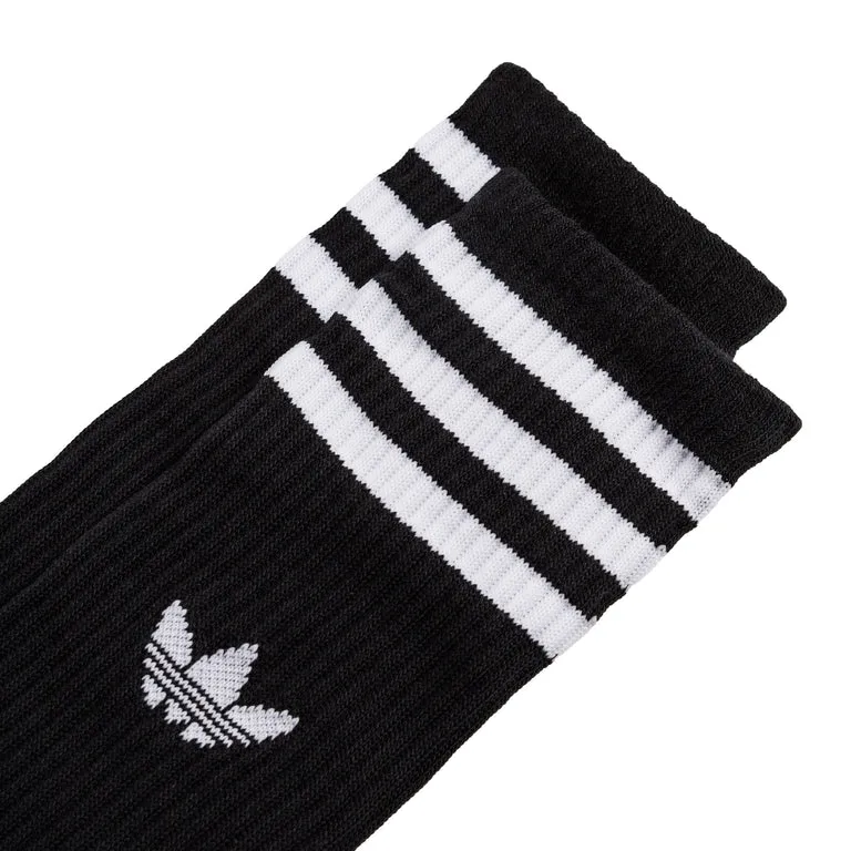 Adidas Solid Crew Socks 3 Pack Black