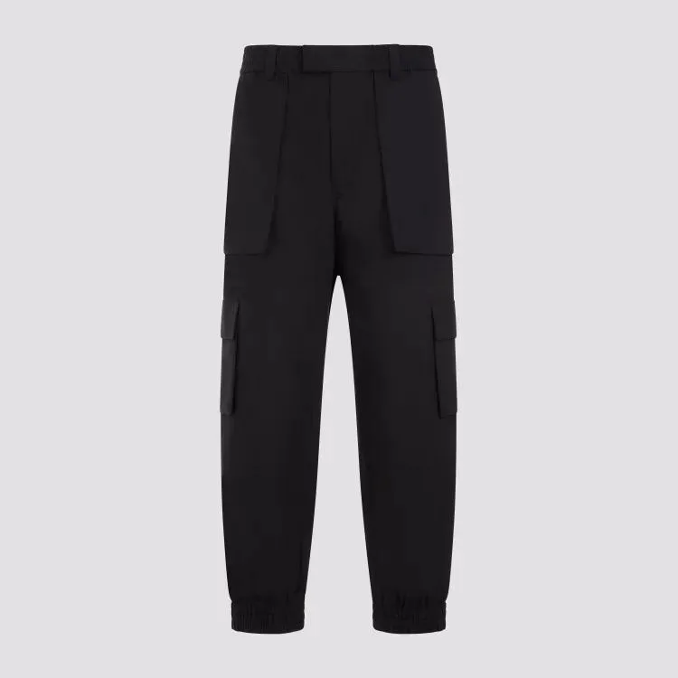 Alexander McQueen  Black Cotton Cargo Pants Black