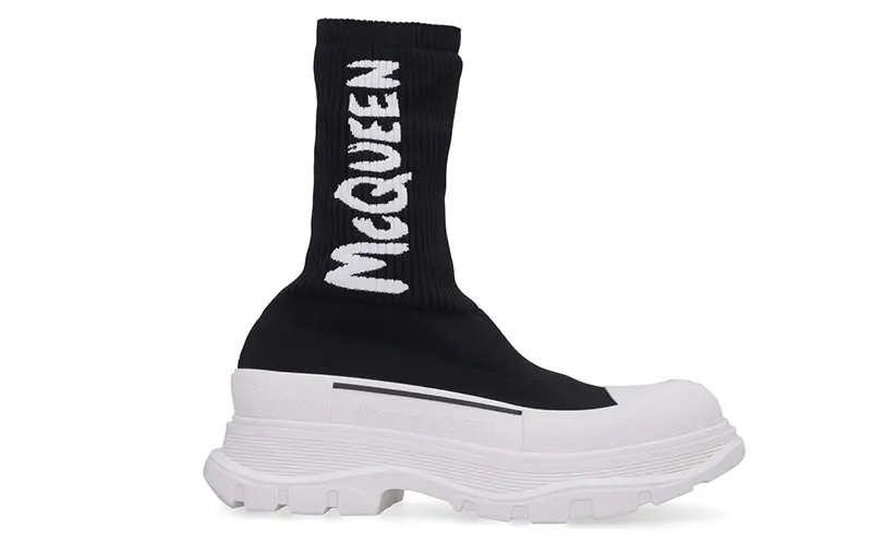 Alexander Mcqueen Tread Laarzen Zwart-Wit