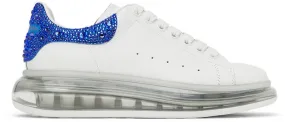 Alexander McQueen White & Blue Oversized Sneakers (707217WICG2)