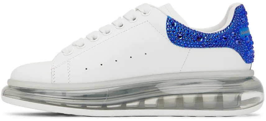 Alexander McQueen White & Blue Oversized Sneakers (707217WICG2)