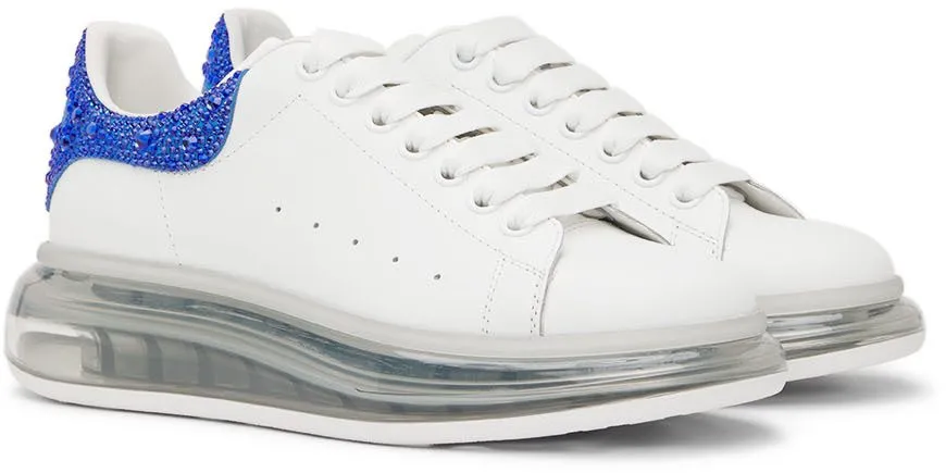 Alexander McQueen White & Blue Oversized Sneakers (707217WICG2)