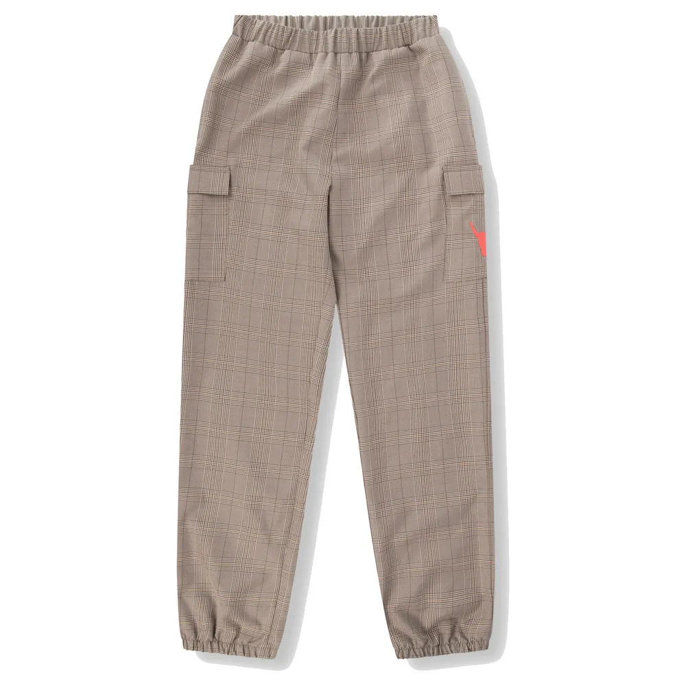   Alix Mini Kids woven check cargo pants Camel