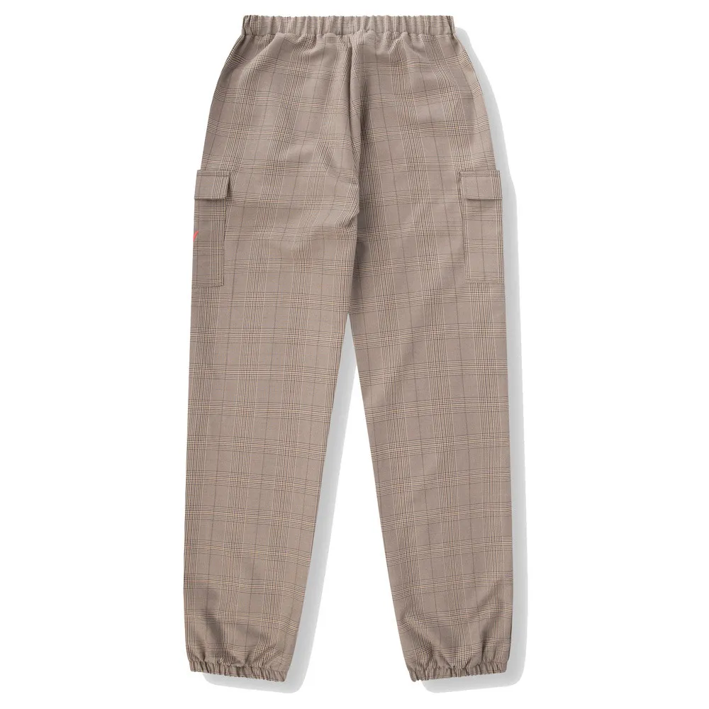   Alix Mini Kids woven check cargo pants Camel