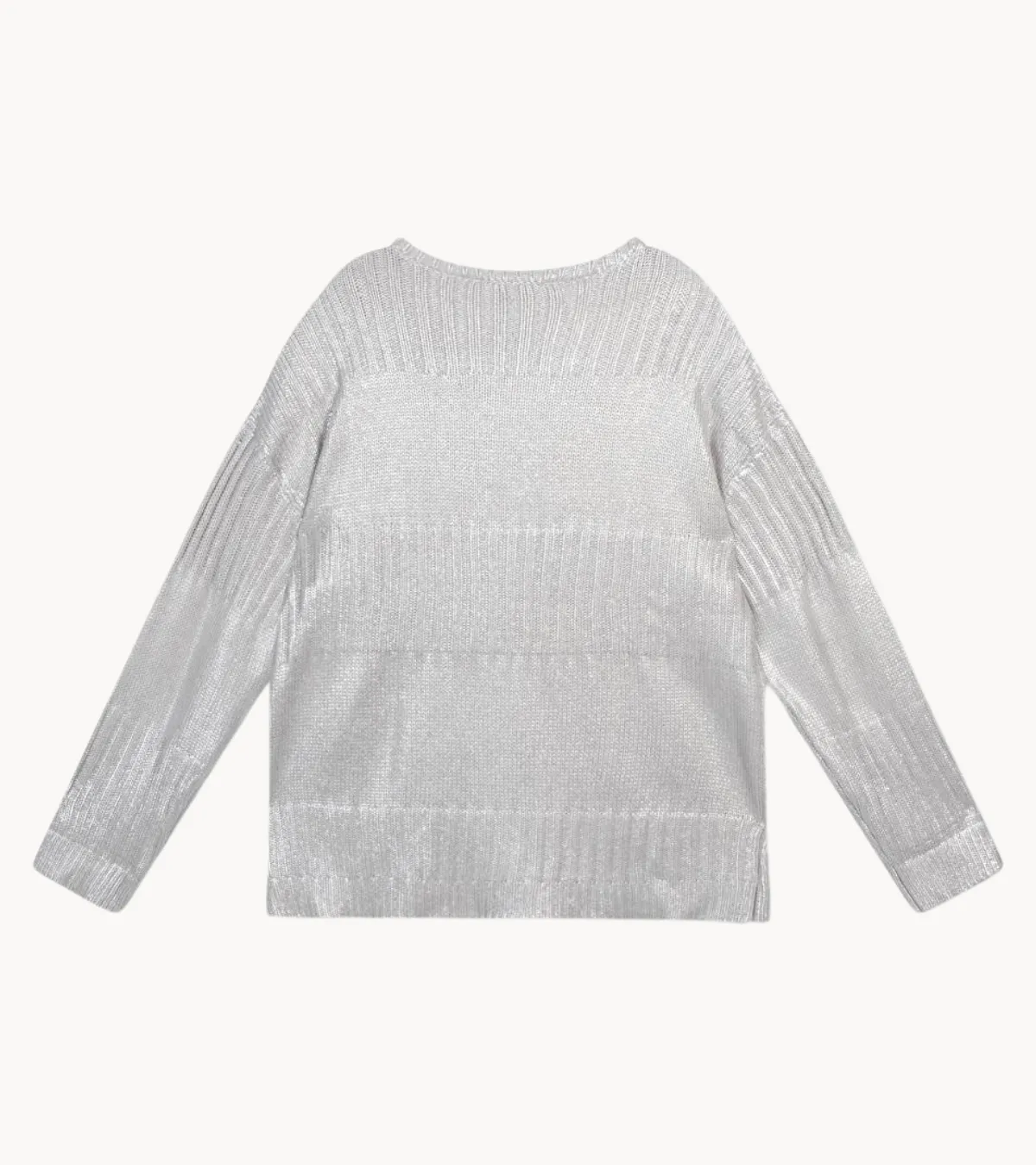 Alix The Label Trui ladies knitted foil pullover champagne