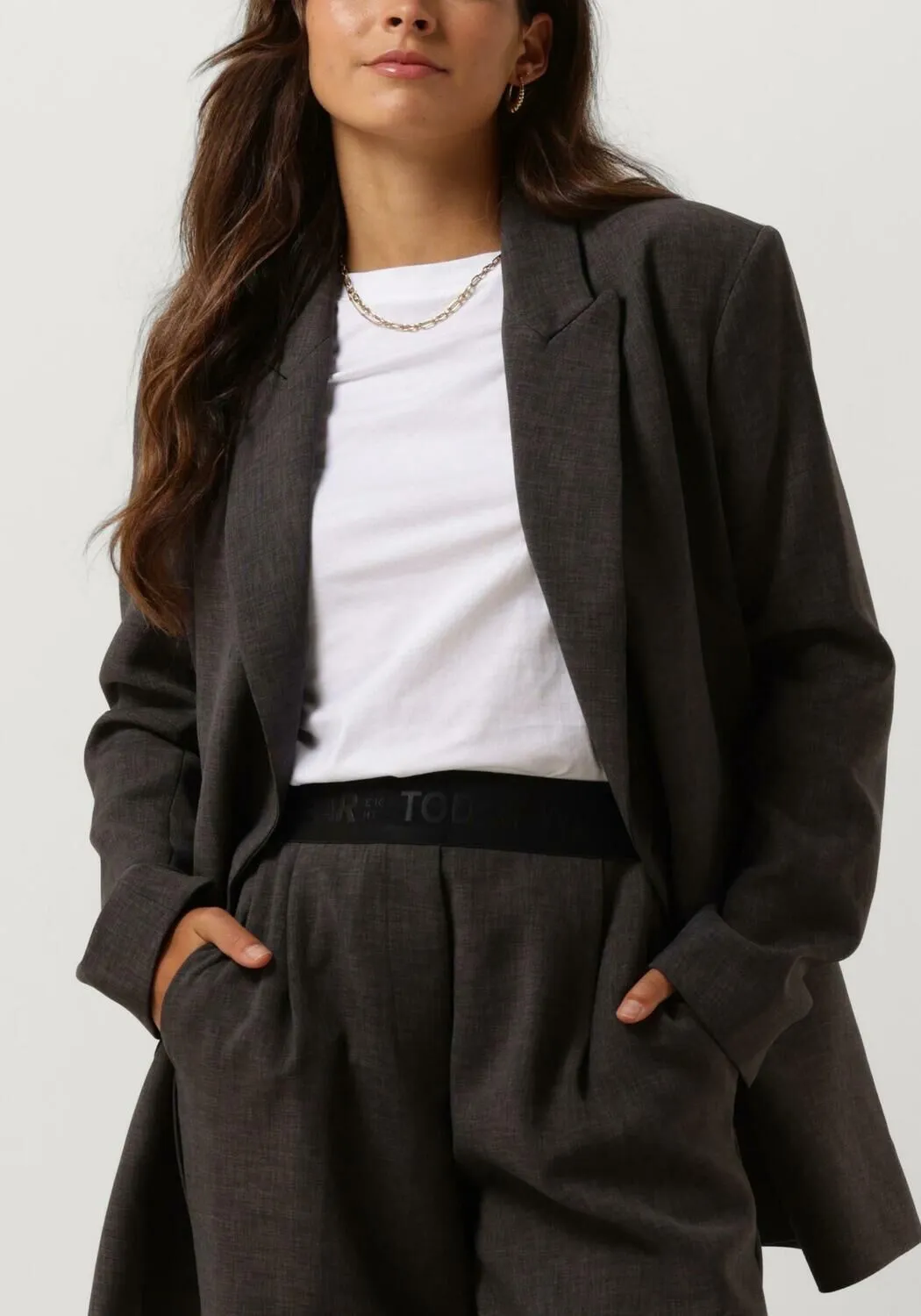 antraciet access blazer oversized double breasted blazer