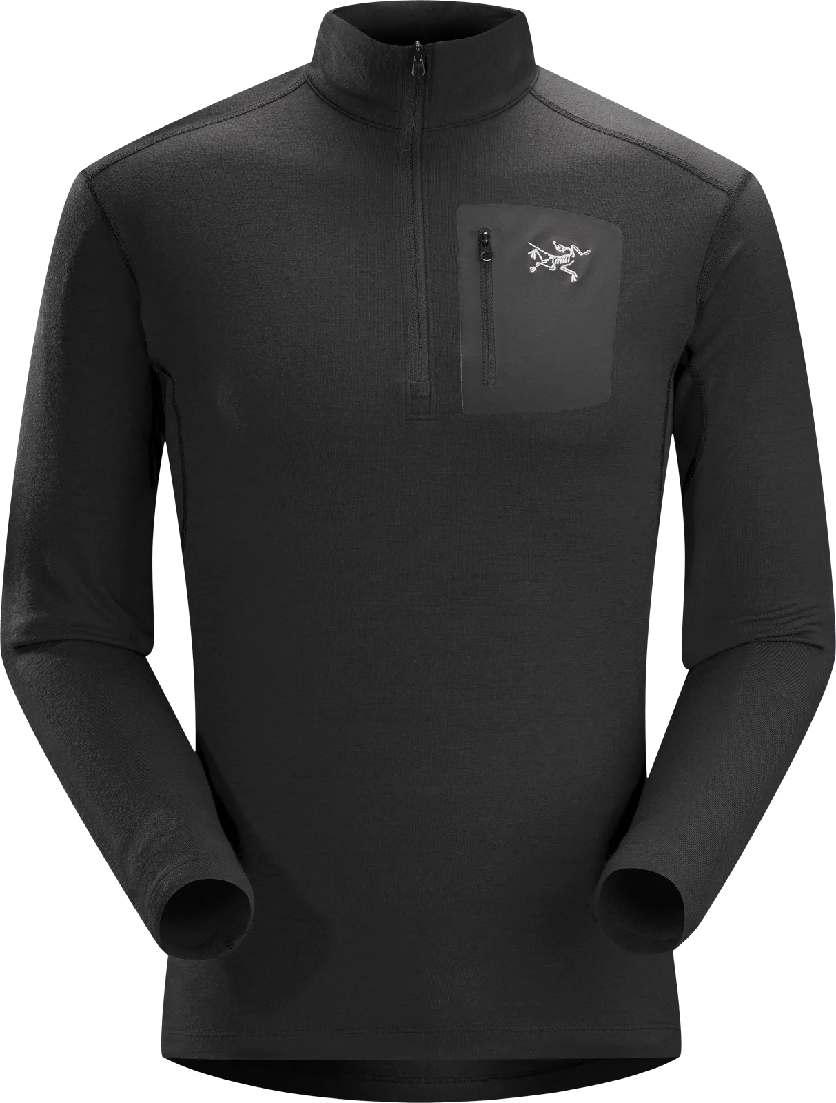 Arc`teryx  Rho LT Zip Neck Thermoshirt Lange Mouwen Zwart Dames