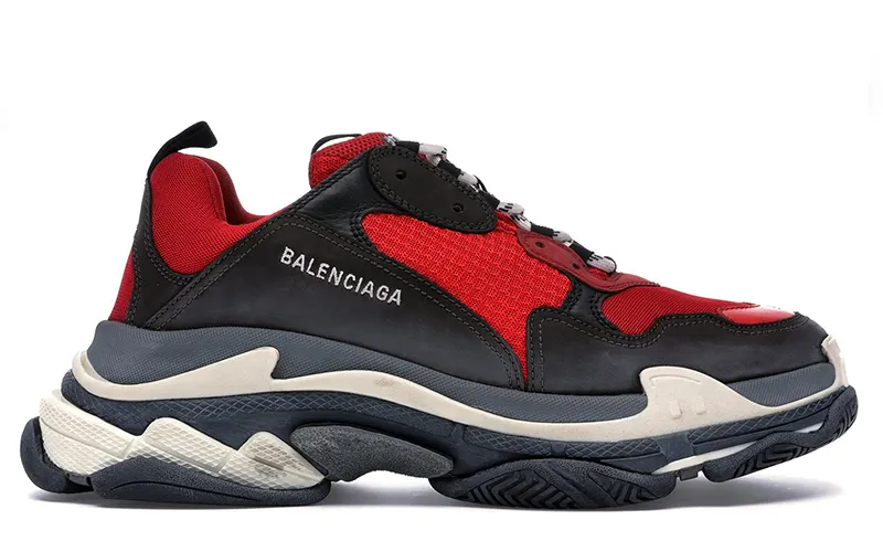 Balenciaga Triple S Zwart/Rood Sneaker
