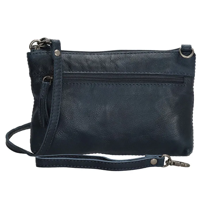 Beagles Leather Clutch/Schoudertasje Maspalomas Blauw