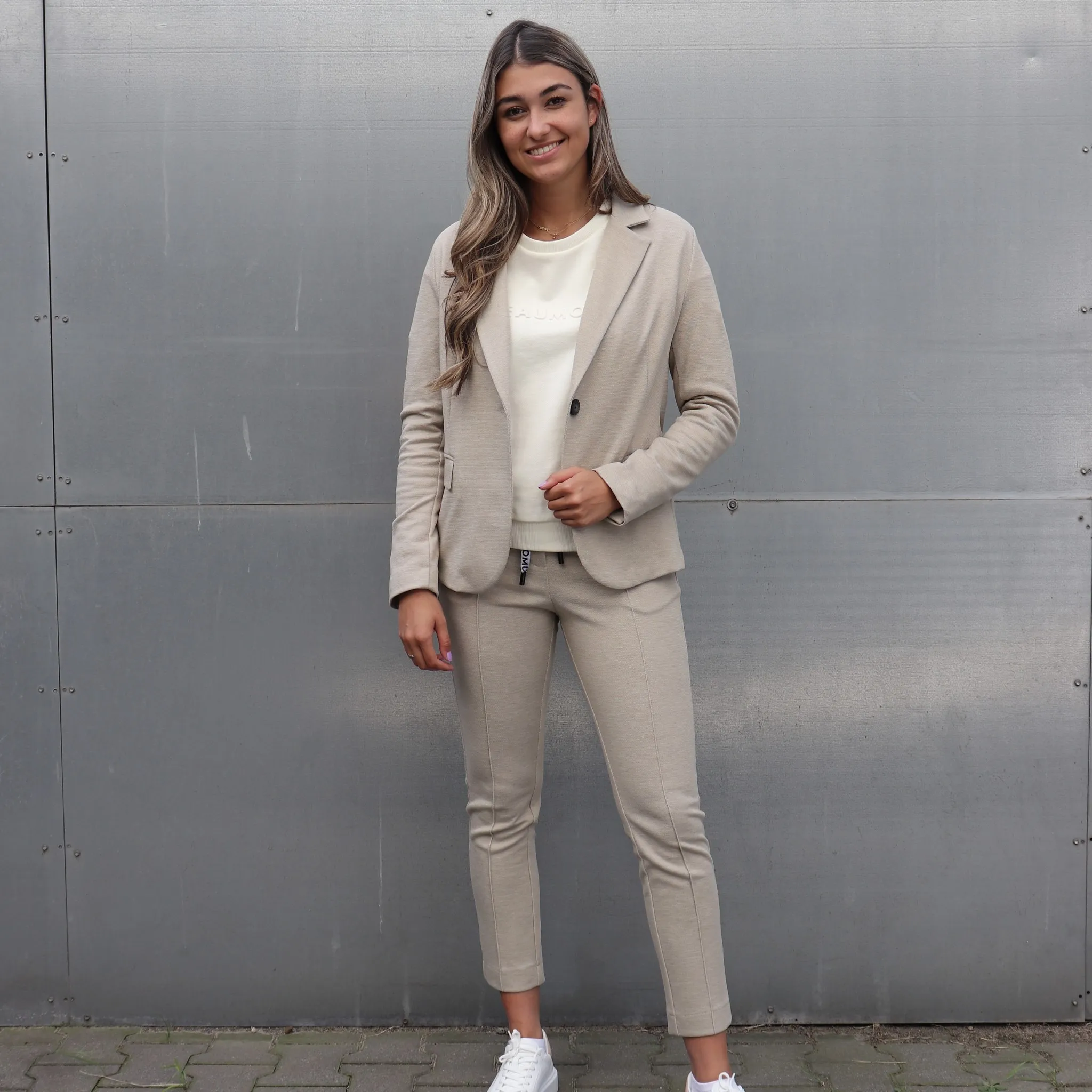 Beaumont Blazer Petit Jersey Pique Sand