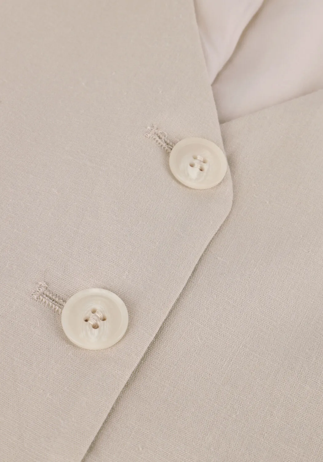 beige gestuz gilet lizagz linen waistcoat