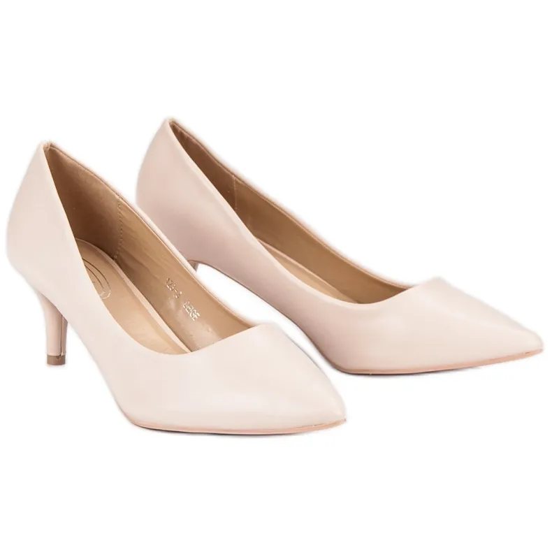 Beige hoge hakken