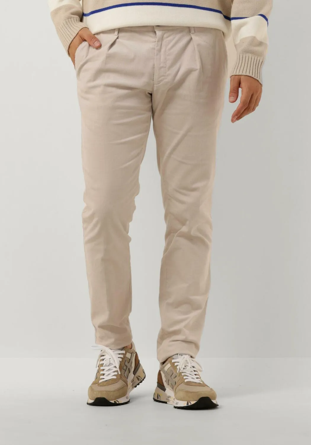 beige profuomo pantalon sportcord