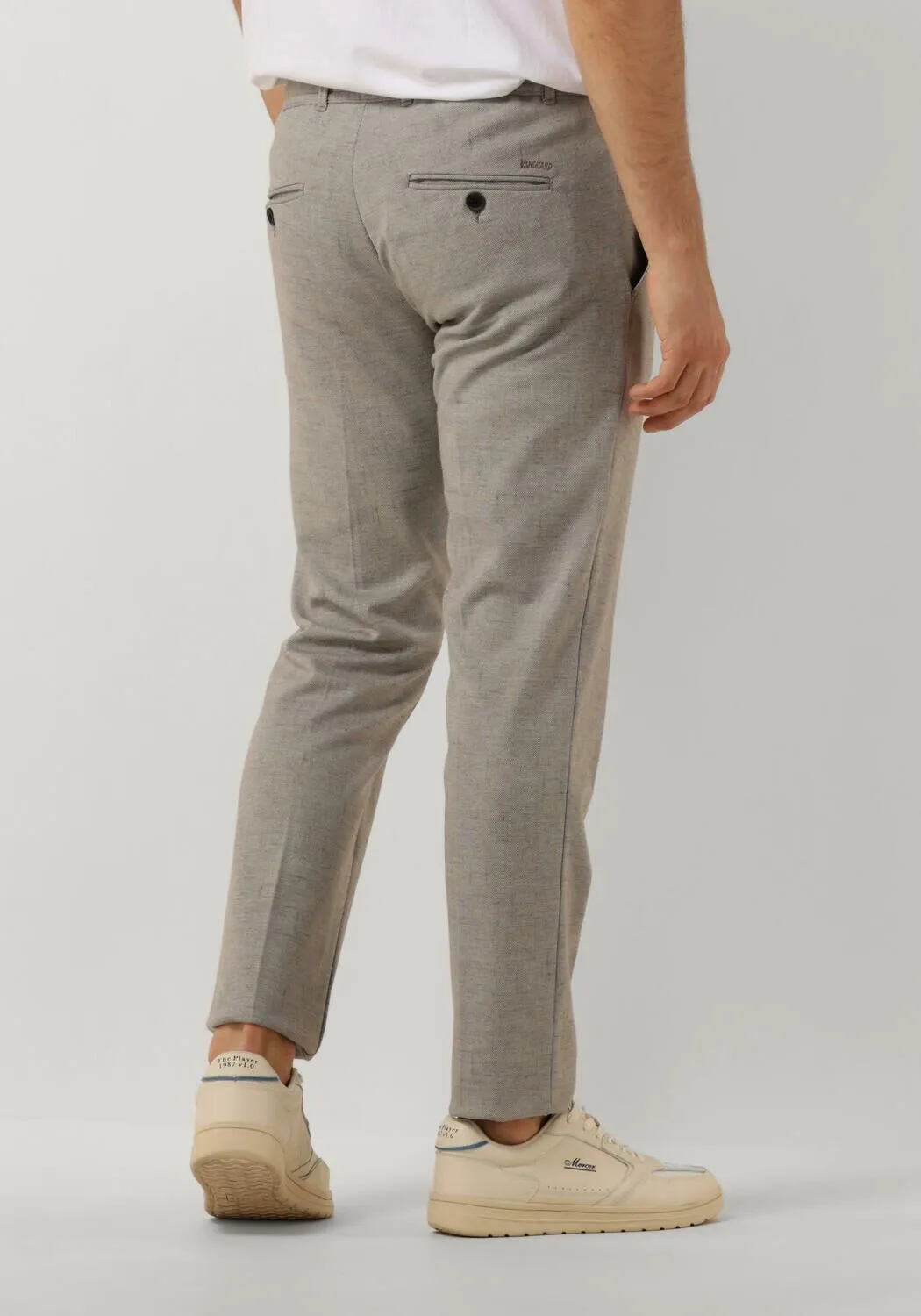 beige vanguard pantalon chino linen