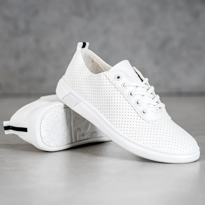Bestelle Eco lederen sneakers wit