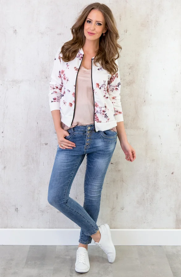 Bloemen Jacket Wit