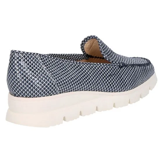 Brunate 47501 Mocassin blauw wit multi dessin