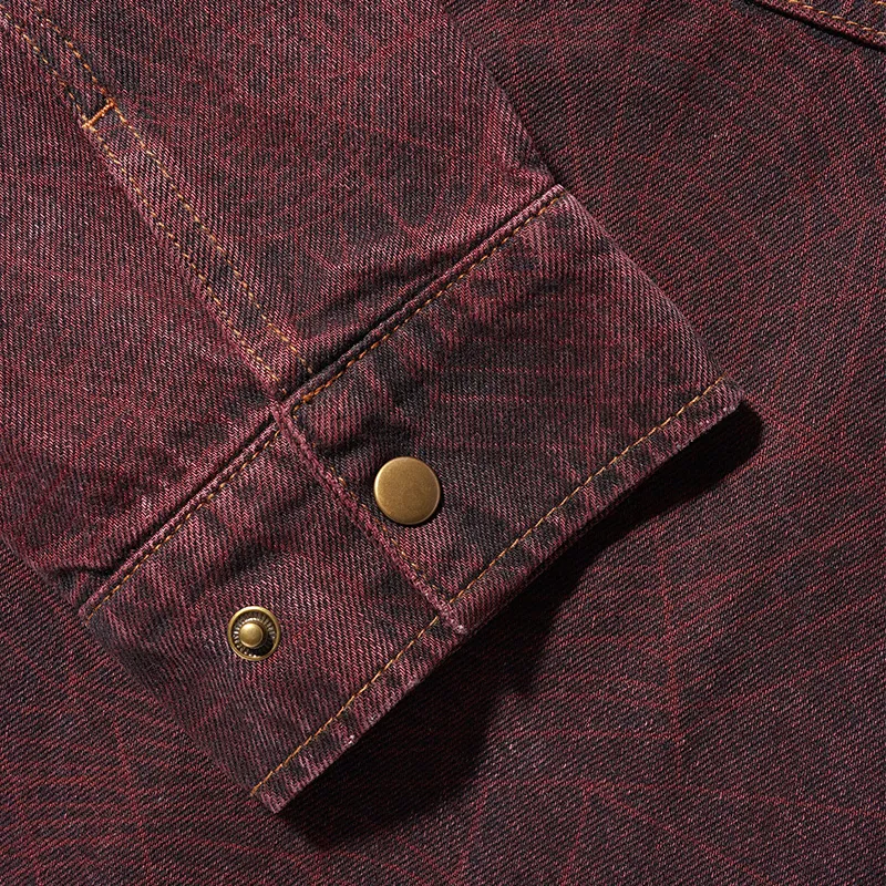 Butter Goods Overdye Web Denim Jacket Brick