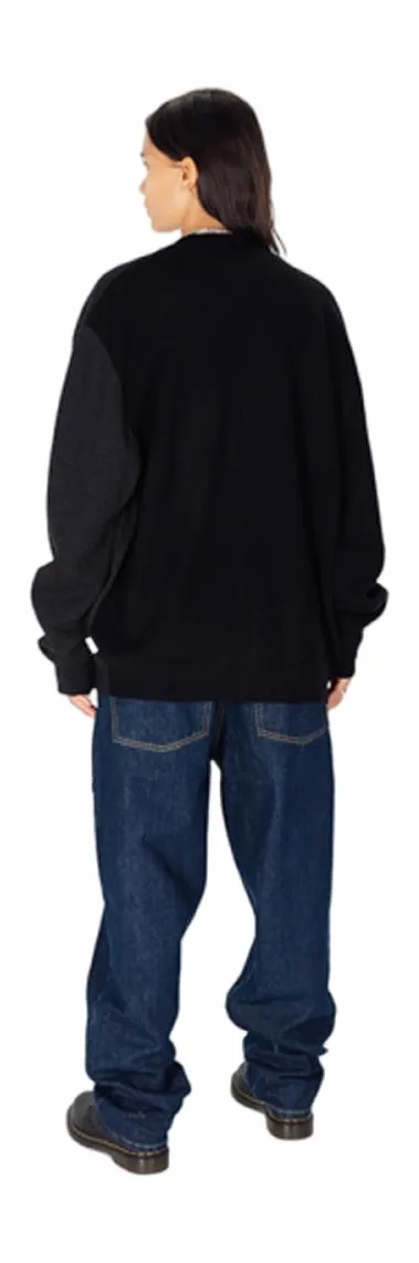 Cardigan Taikan Unisex Colour Blocked Black/Charcoal