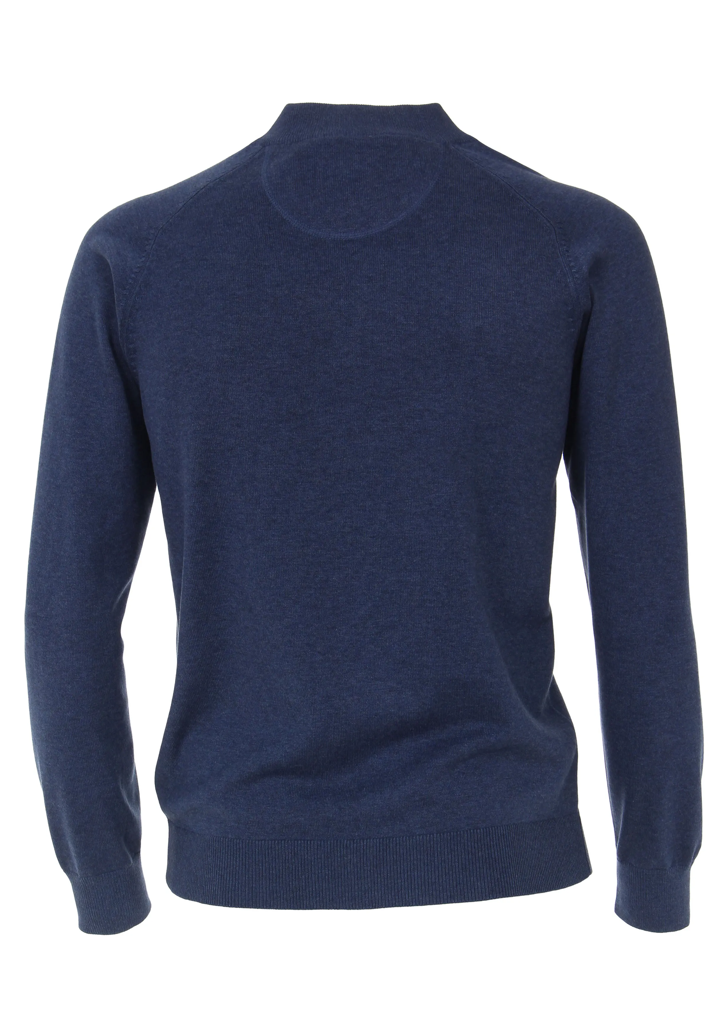 CASA MODA heren vest katoen, met rits, jeans blauw