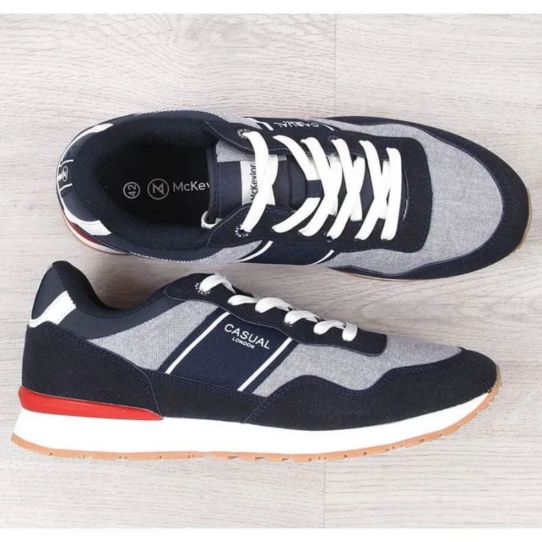 Casual Mckeylor M JAN123B marinegrijze sportschoenen marineblauw