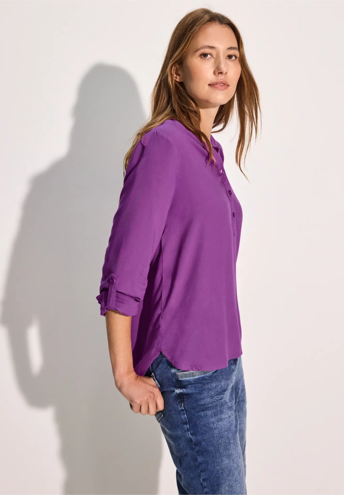 CECIL BLOUSE MET OMSLAG  ICED VIOLET