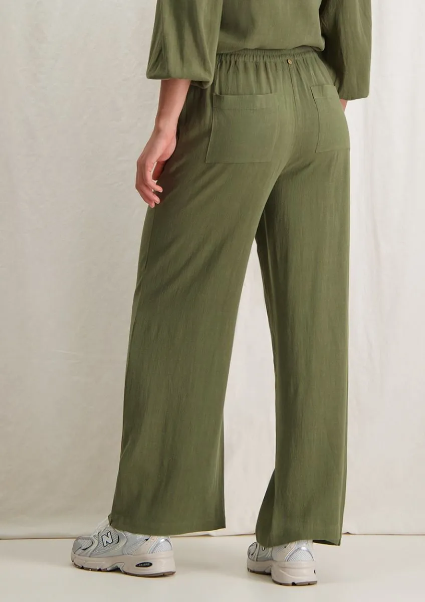 Celia Linnen Pants Husk Green