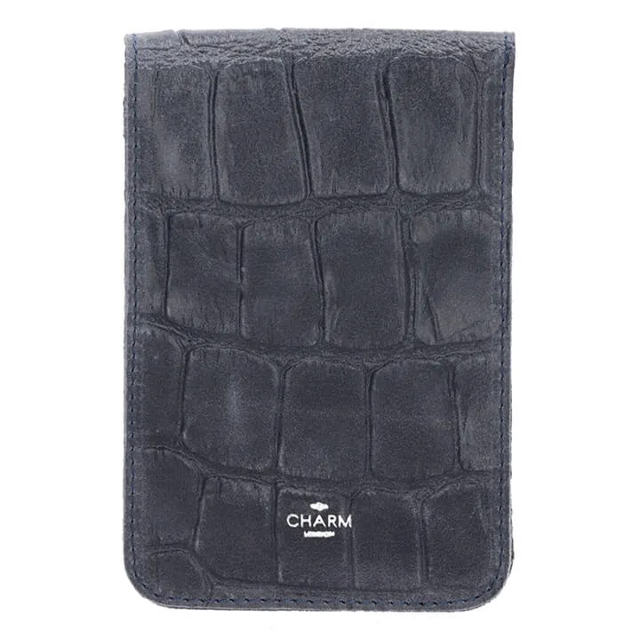 Charm London Phone Bag Elisa Telefoontasje Croco Jeansblauw