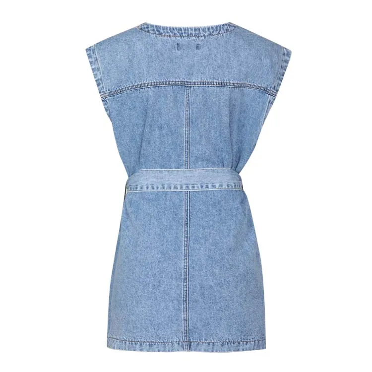 CHERIE GILET DENIM  LICHTBLAUW  – GMAXX  [ALLEEN ONLINE]