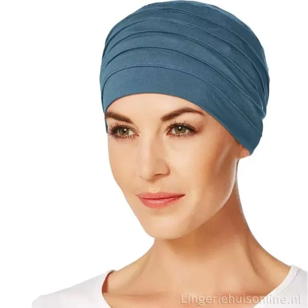 Christine headwear Yoga chemo mutsje ocean blue