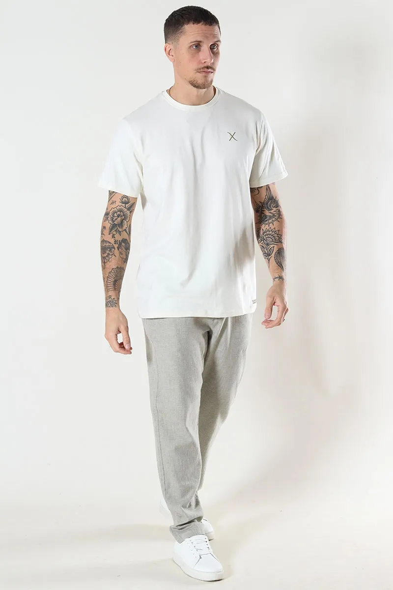   Clean Cut Copenhagen  Cross Logo Organic Tee Ecru