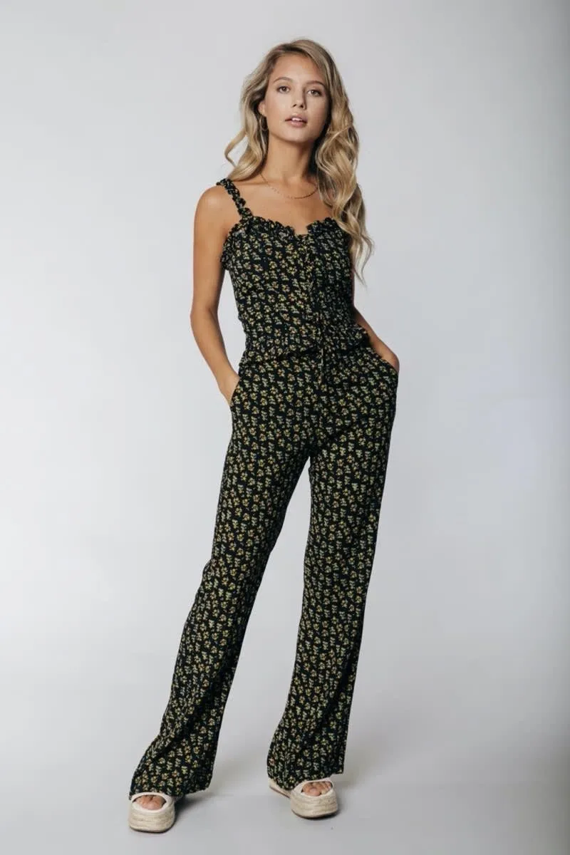 Colourful Rebel Diana Small Flower High Rise Straight Pants