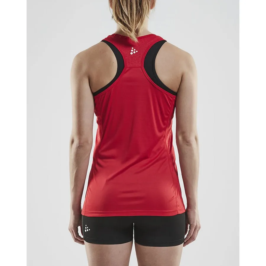 Craft Rush Singlet Dames Bright Red