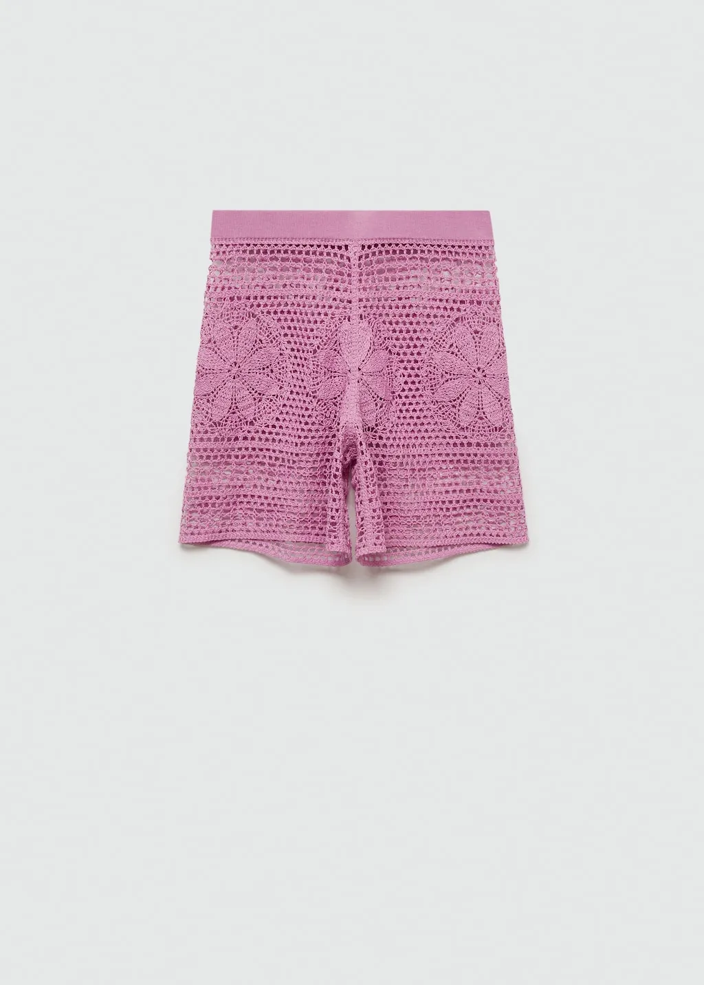 Crochet shorts met bloemen