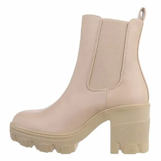 DAMES ENKELLAARZEN / CHELSEA BOOTS LAARSJES  BEIGE
