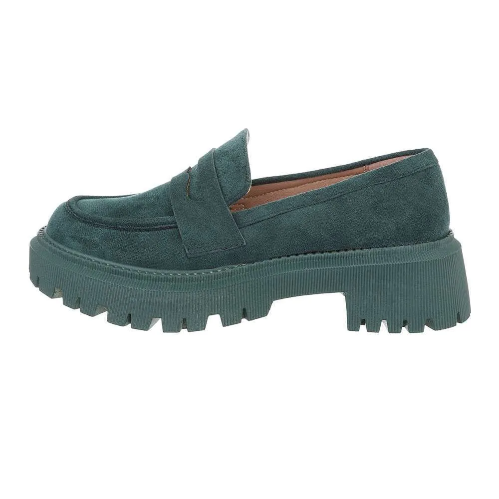 DAMES LOAFERS / LAGE INSTAPPERS  GROEN