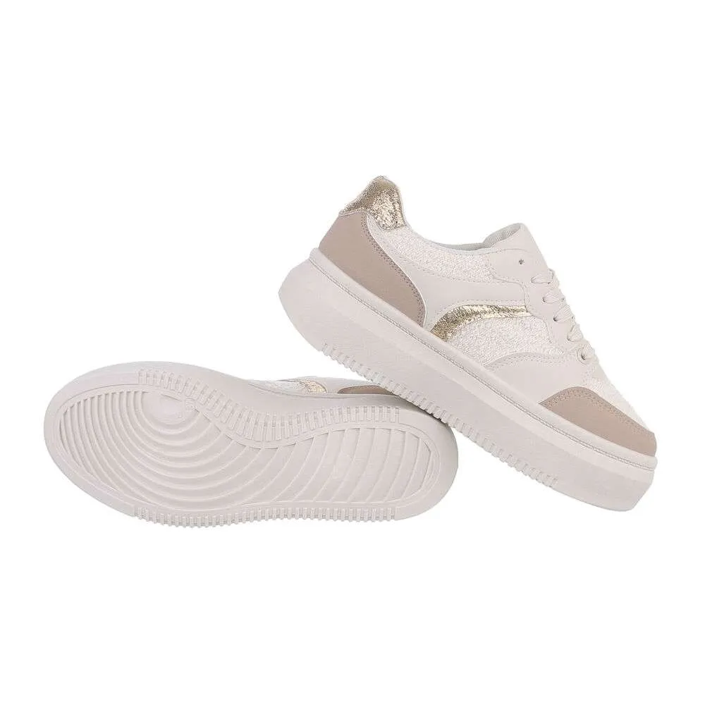 DAMES SNEAKERS / LAGE GYMPEN  BEIGE