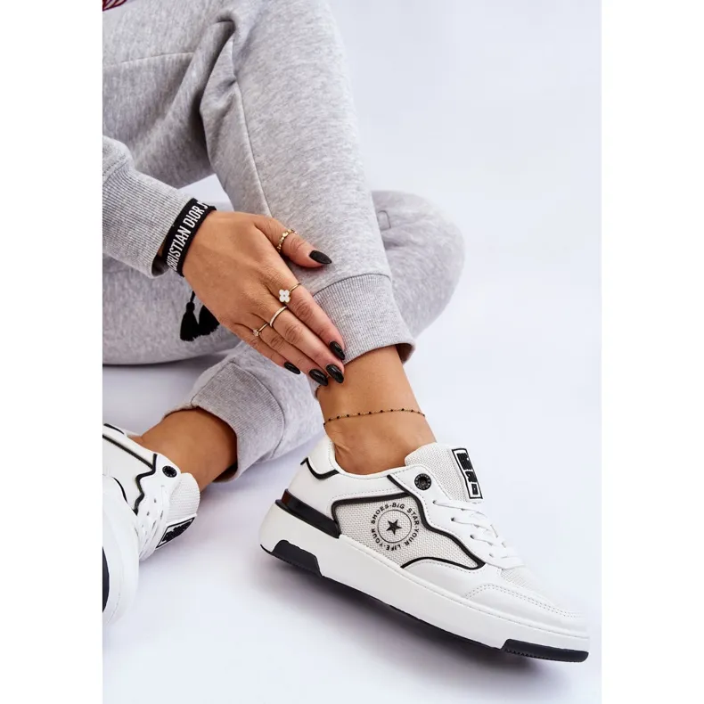 Dames sportschoenen Big Star LL274440 wit en zwart