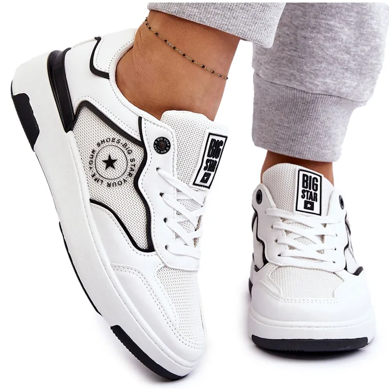 Dames sportschoenen Big Star LL274440 wit en zwart
