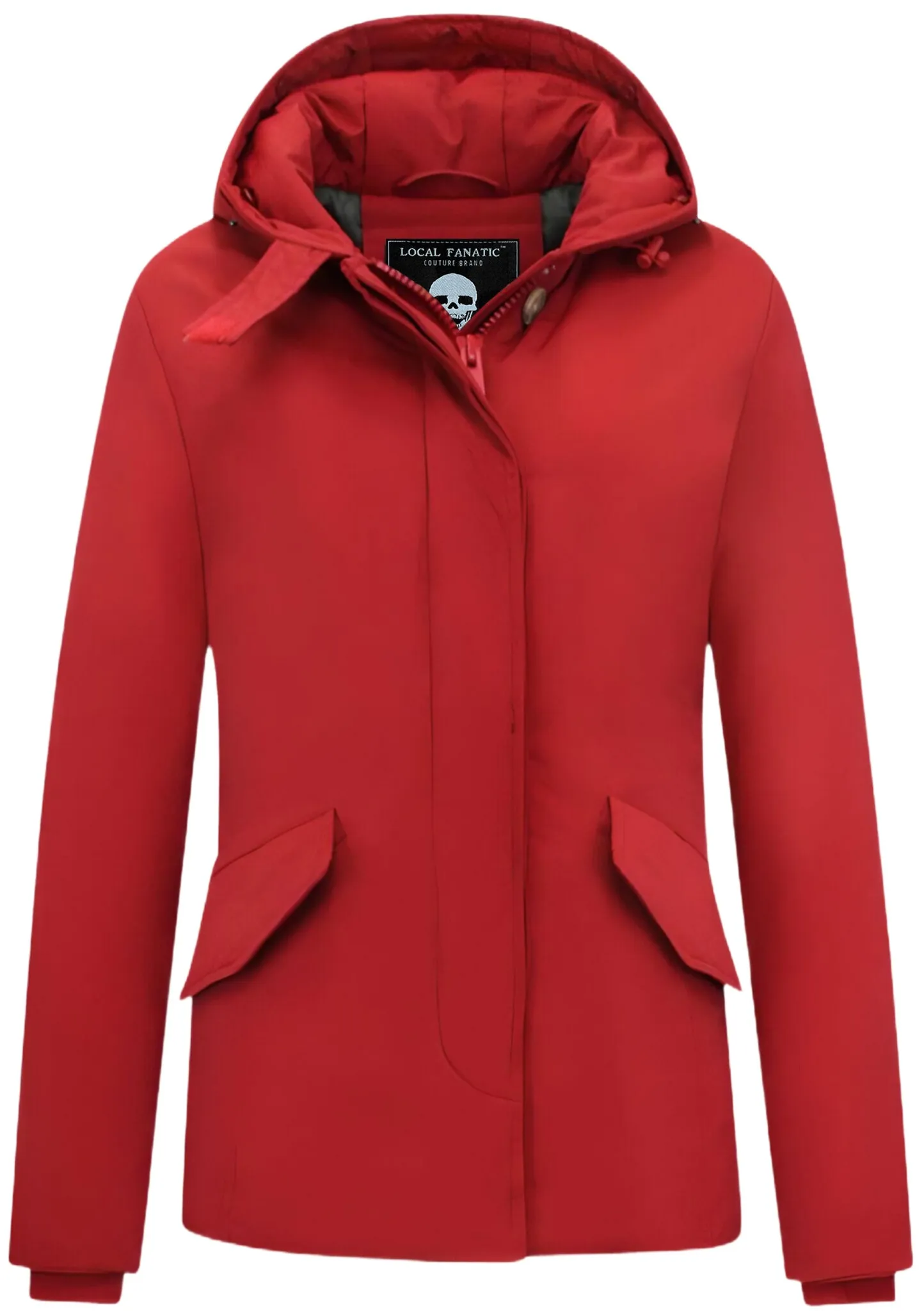 DAMES WINTERJASSEN MET CAPUCHON  5897  ROOD